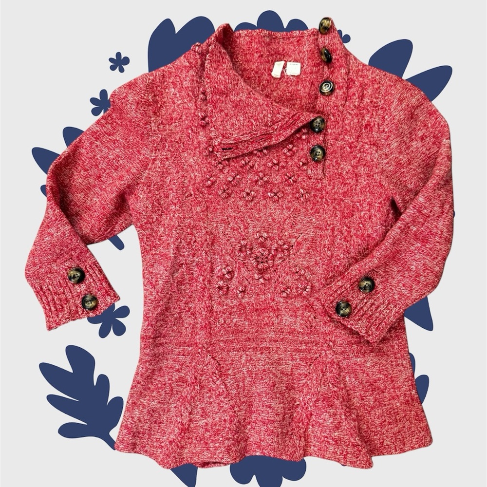 MOTH by ANTHROPOLOGIE wool/nylon blend pullover sweater, size M